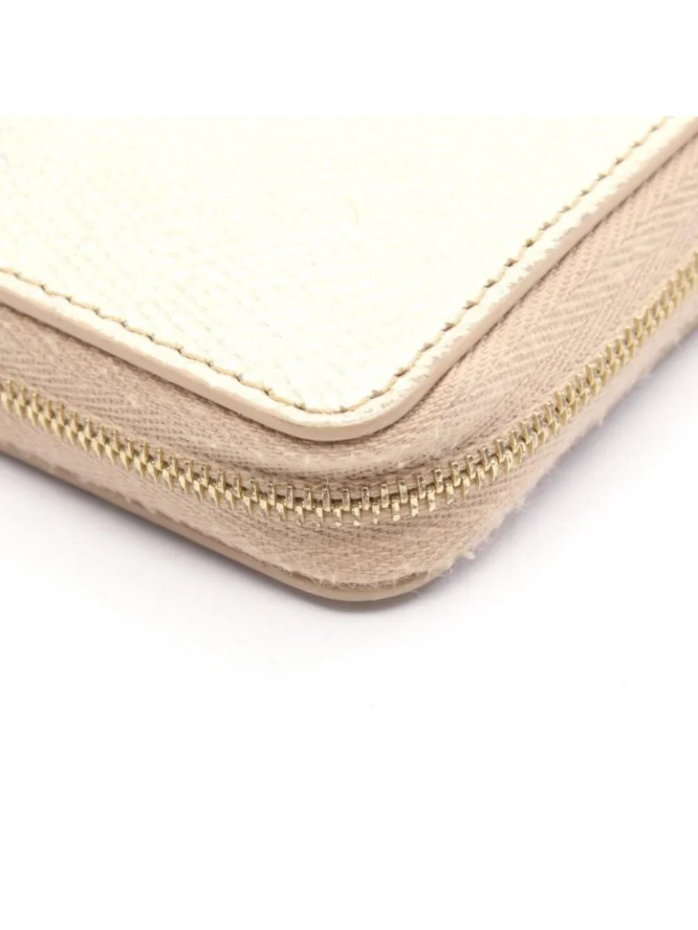 Celine Round Wallet Gold Leather Coin Purse